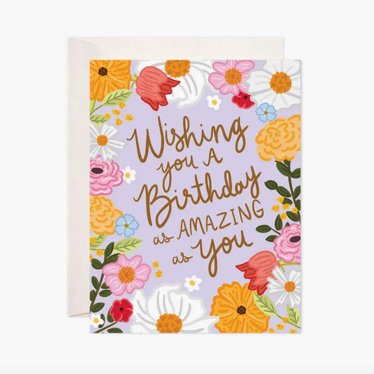 Amazing As You Birthday Card Bloomwolf Studio