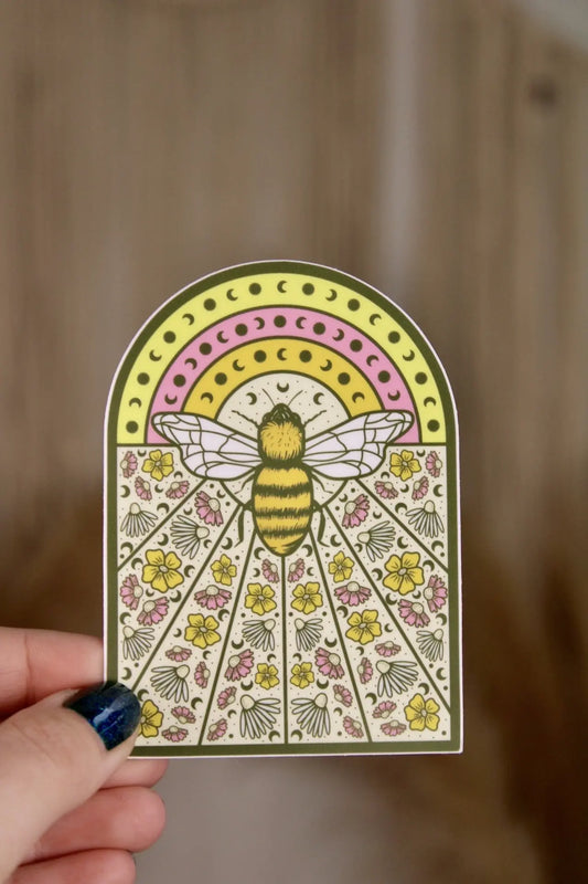 Bee Burst Sticker Graphic Heart