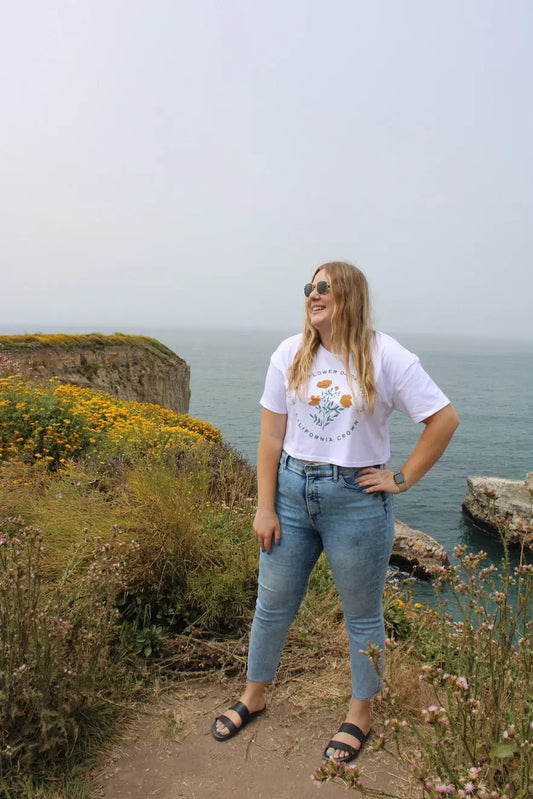 California Grown Cropped Graphic Tee Wildflower Daydreams