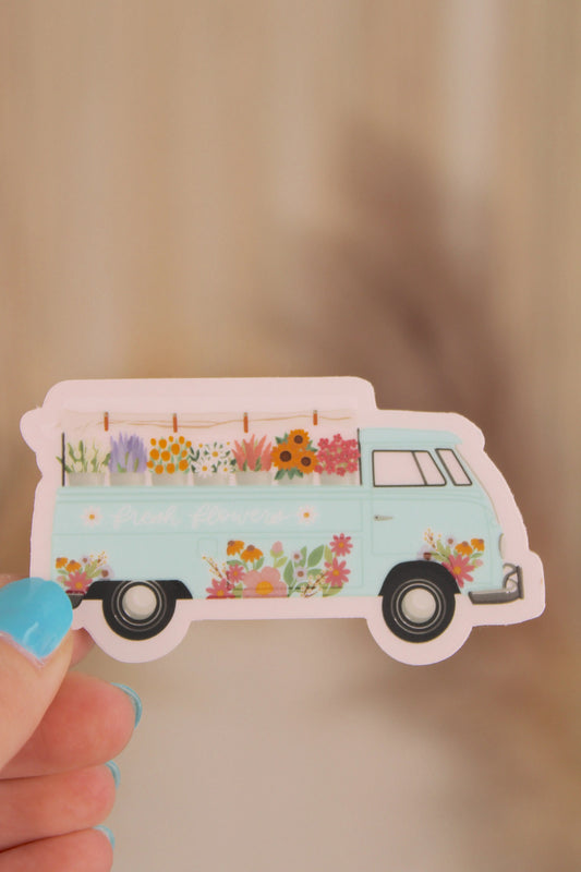 Flower Truck Sticker Elyse Brianne Design