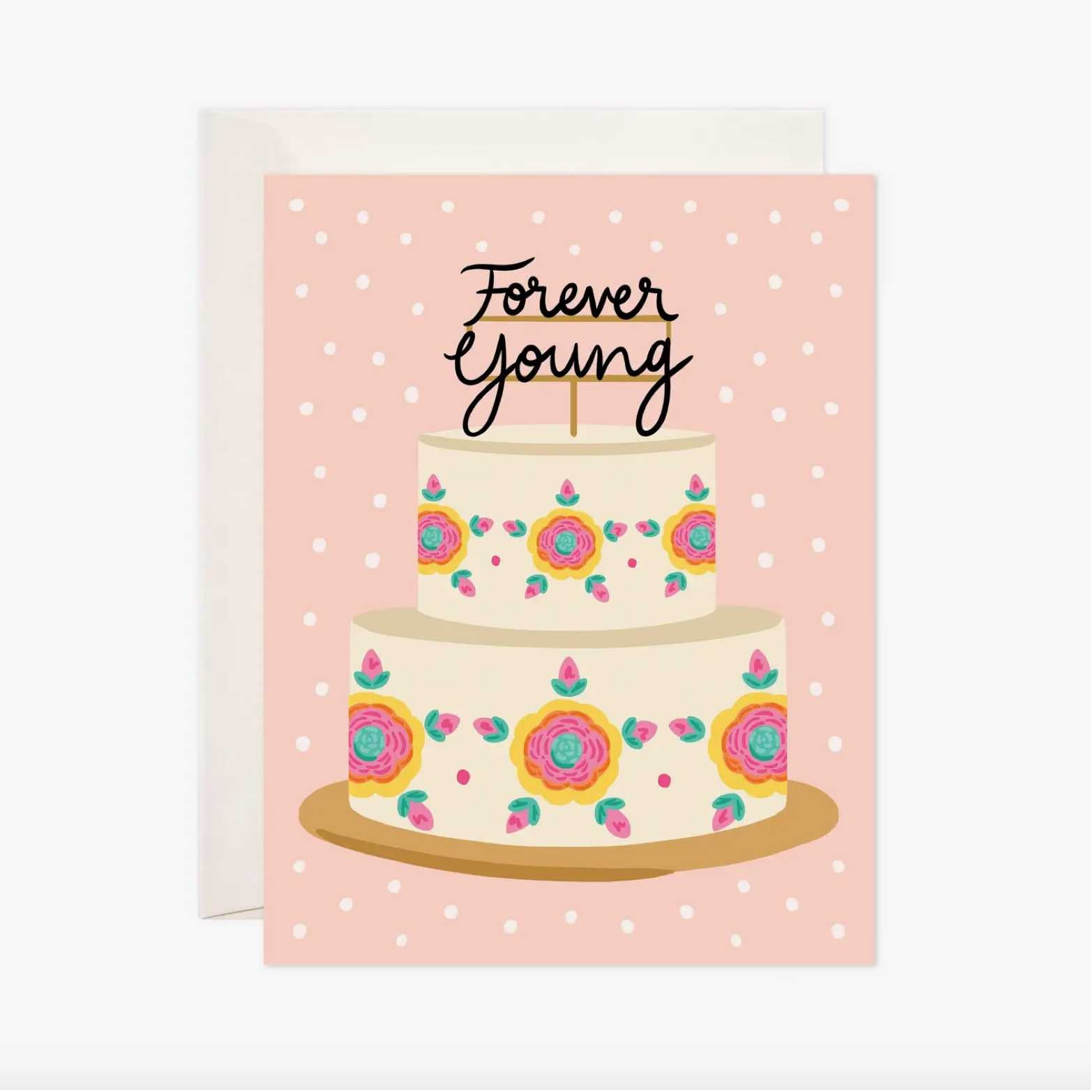 Forever Young Birthday Card Bloomwolf Studio