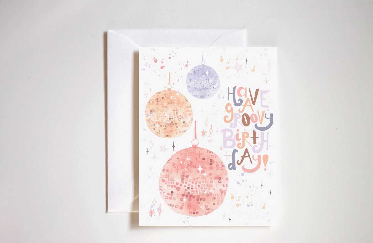 Have A Groovy Disco Birthday Card Stephanie Tara Stationery