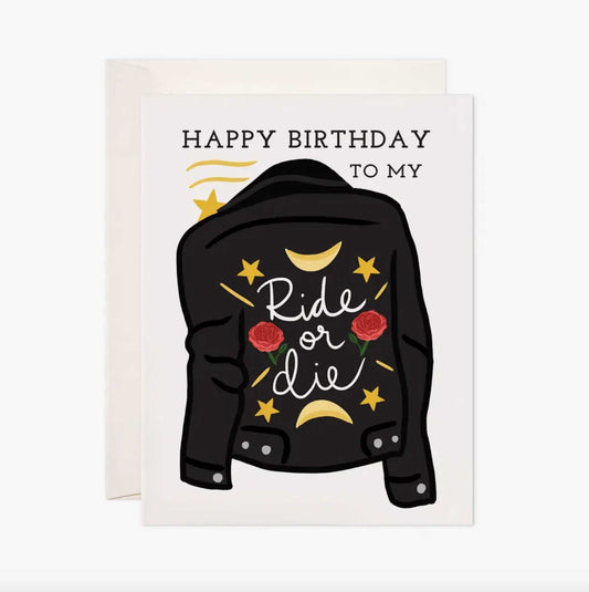 Ride or Die Birthday Card Bloomwolf Studio