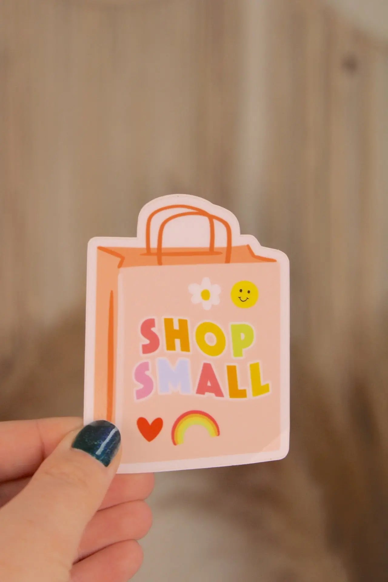 Shop Small Shopping Bag Sticker April Lynn