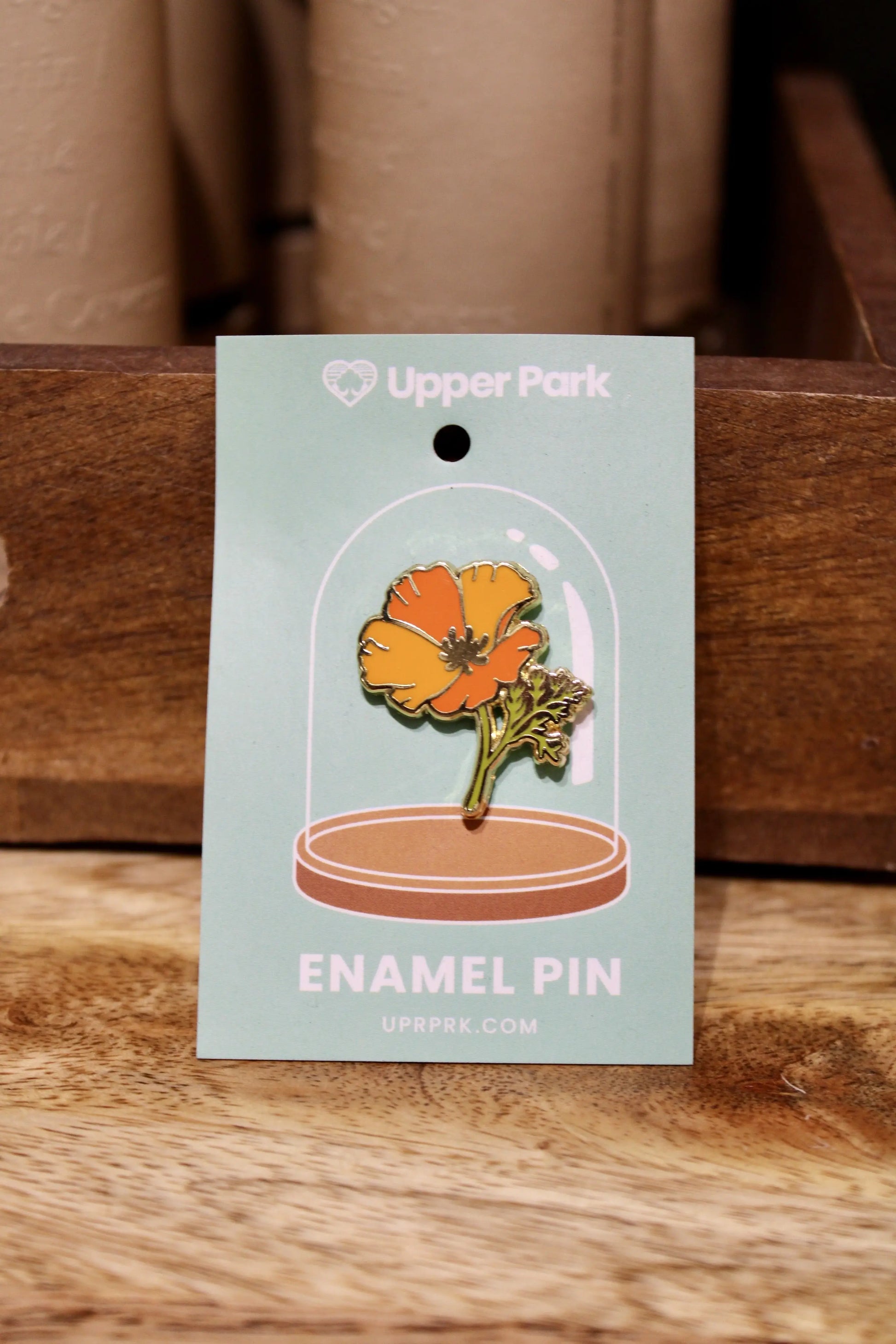 Poppy Enamel Pin Upper Park